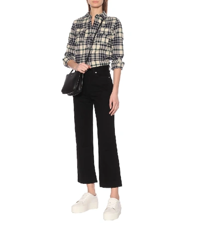 Shop Apc Sailor Cropped High-rise Straight Jeans In Black