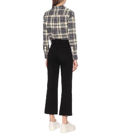 Shop Apc Sailor Cropped High-rise Straight Jeans In Black