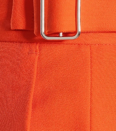 Shop Attico Stretch-wool Pants In Orange