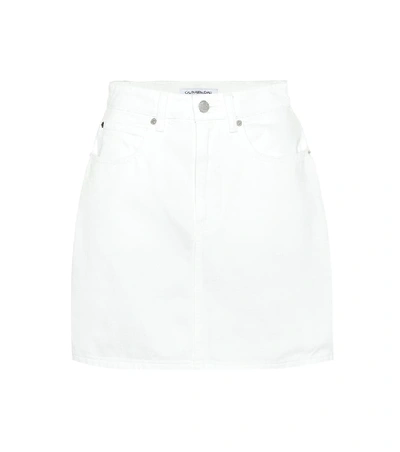 Shop Calvin Klein Jeans Est.1978 Denim Miniskirt In White