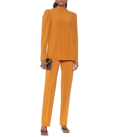 Shop Givenchy Silk Crêpe De Chine Blouse In Orange