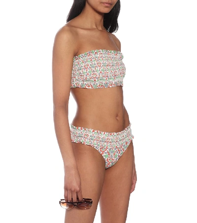 Shop Tory Burch Costa Bandeau Bikini Top In Multicoloured