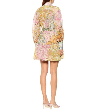 Shop Zimmermann Super Eight Minidress In Multicoloured