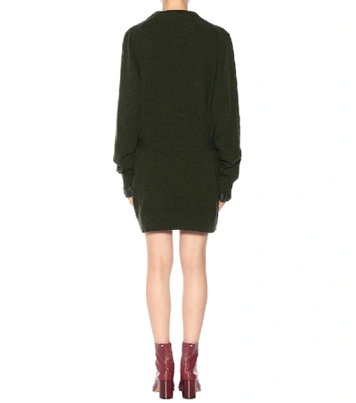 Shop Maison Margiela Wool Cardigan In Green