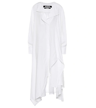 Shop Jacquemus La Dressing Gown Rosaria Shirt Dress In White