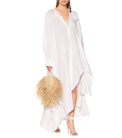 Shop Jacquemus La Robe Rosaria Shirt Dress In White