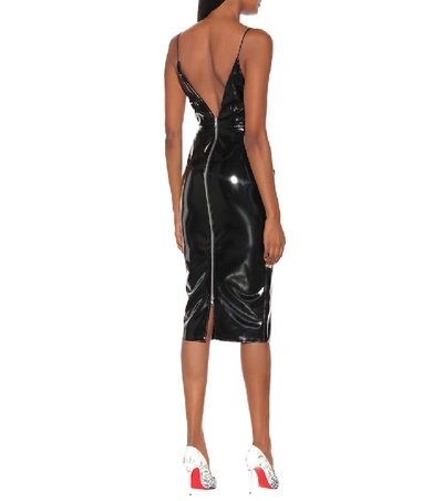 Shop Alex Perry Hunter Faux Leather Dress In Black