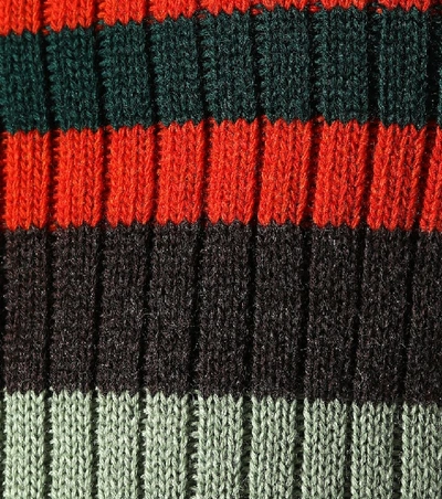 Shop Valentino Striped Wool Sweater In Multicoloured