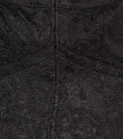 Dolce & Gabbana Shaper Corset Bustier Top In Jacquard And Lace In Black