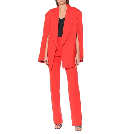 Shop Vetements Wool-twill Blazer In Red