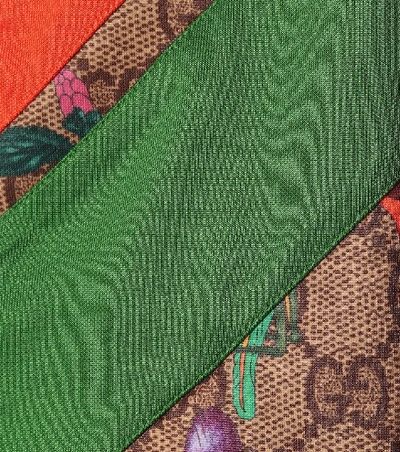 Gucci Flora Gg Supreme Pattern Track Jacket In Brown