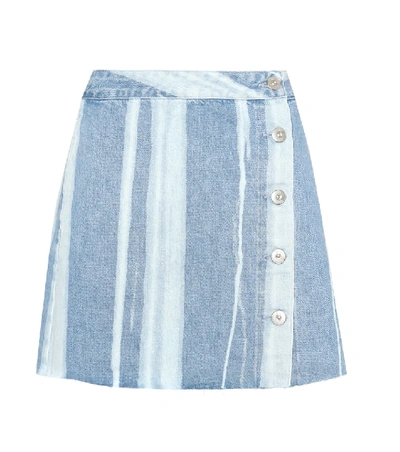 Shop 3x1 Higher Ground Denim Skirt In Blue