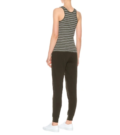 Shop Atm Anthony Thomas Melillo Striped Jersey Tank Top In Green