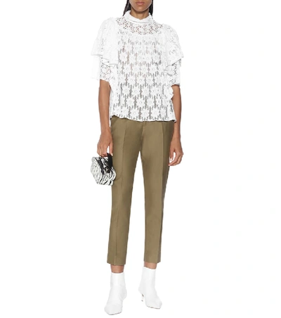 Shop Isabel Marant Étoile Vetea Cotton Lace Blouse In White