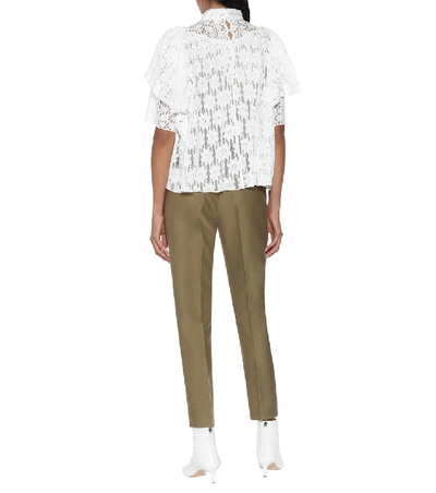 Shop Isabel Marant Étoile Vetea Cotton Lace Blouse In White