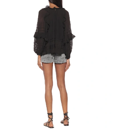 Shop Isabel Marant Étoile Jayden Ruffled Blouse In Black