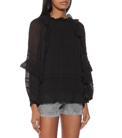 Shop Isabel Marant Étoile Jayden Ruffled Blouse In Black