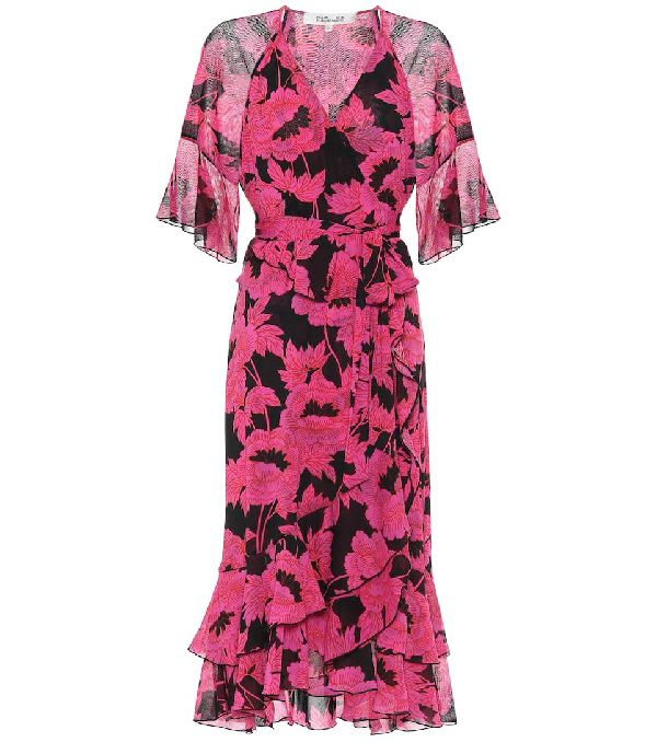 diane von furstenberg pink wrap dress
