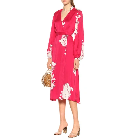 Shop Equipment Andrese Silk-blend Dress In Pink