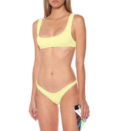 Shop Reina Olga Ginny Scrunch Bikini In Yellow