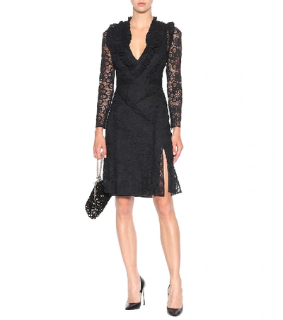 Shop Altuzarra Cotton-blend Lace Dress In Black