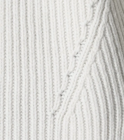 Shop See By Chloé Ribbed-knit Wool-blend Sweater In White