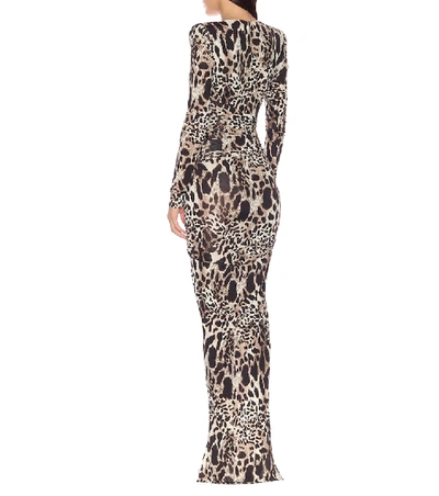 Shop Alexandre Vauthier Leopard-print Stretch-jersey Gown In Multicoloured