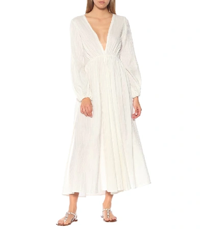 Shop Kalita Aphrodite Cotton Maxi Dress In White