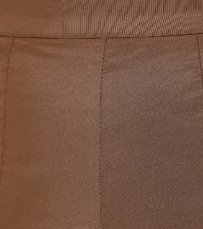 Shop Brunello Cucinelli Silk-blend Maxi Skirt In Brown