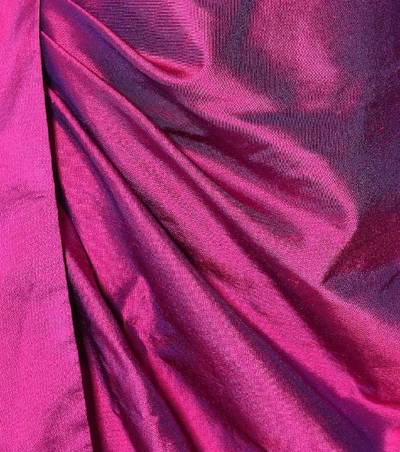 Shop Rasario Silk Midi Dress In Pink