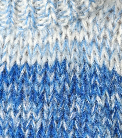 Shop Ganni Wool And Mohair Sweater In Blue