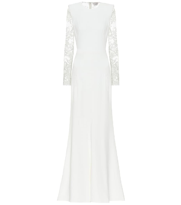 alexander mcqueen white lace dress