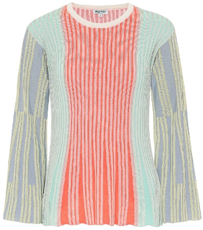 Shop Kenzo Ribbed-knit Shirt In Multicoloured