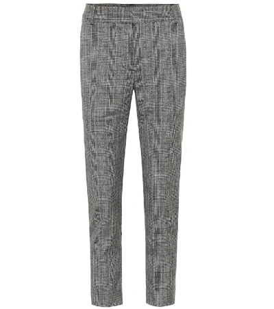 Shop Velvet Carilla Mid-rise Straight Pants In Grey