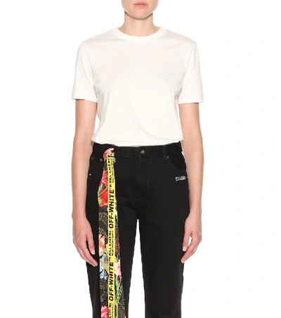 Shop Off-white Cropped Jeans In Black