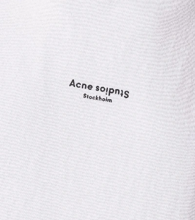 Shop Acne Studios Logo Cotton-jersey T-shirt In White