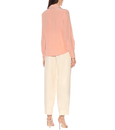 Shop Gucci Silk Crêpe De Chine Blouse In Pink