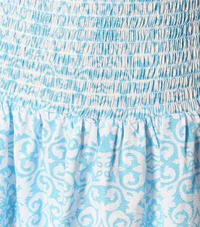 Shop Melissa Odabash Camilla Printed Minidress In Blue