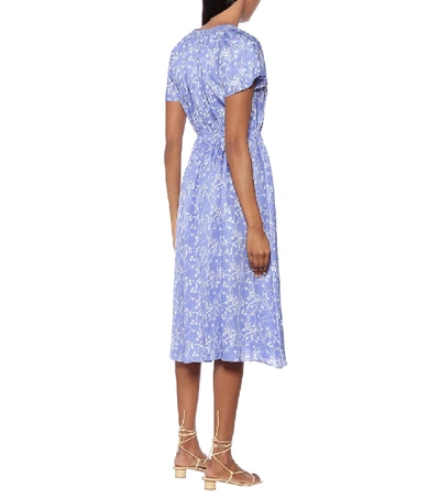 Shop Kenzo Printed Midi Dress In Blue