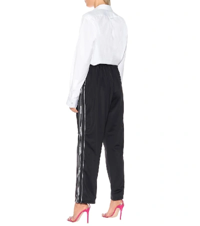 Shop Balenciaga Logo Trackpants In Black