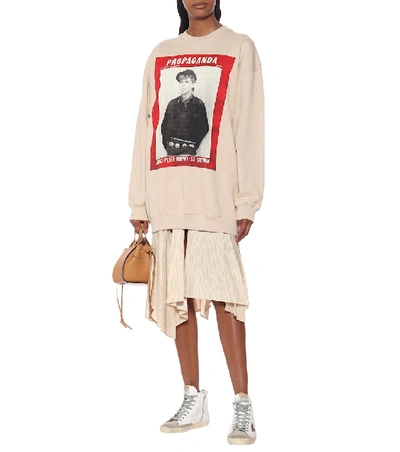 Shop Acne Studios Cotton Sweatshirt In Beige