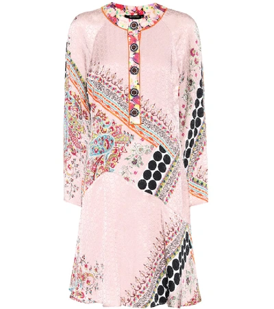 Shop Etro Printed Jacquard Dress In Multicoloured