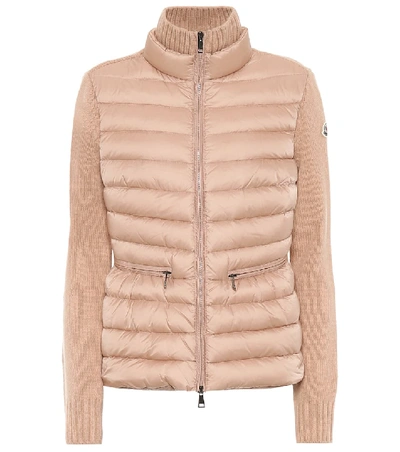 Shop Moncler Wool, Cashmere And Down Jacket In Pink
