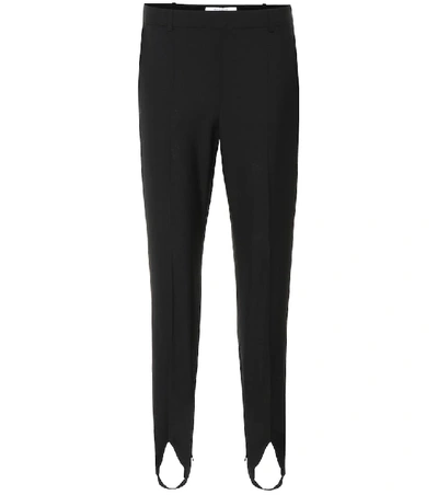 Shop Givenchy Wool Stirrup Pants In Black
