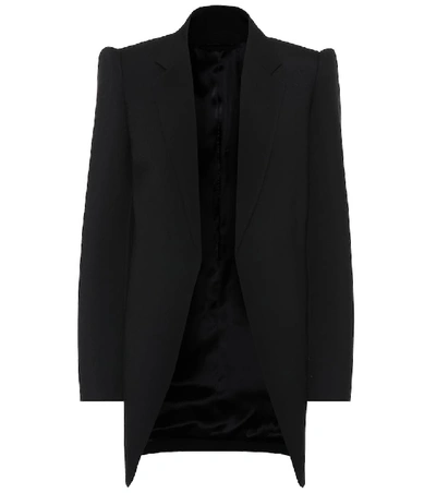 Shop Balenciaga Virgin Wool Blazer In Black