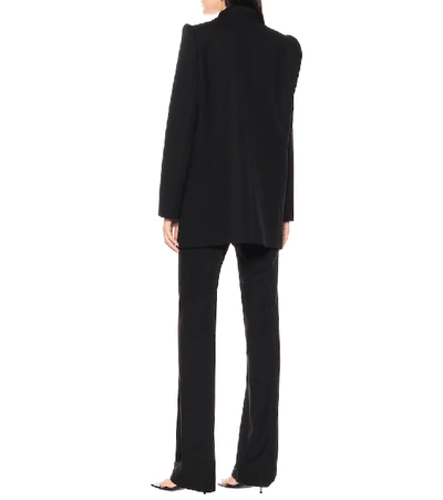 Shop Balenciaga Virgin Wool Blazer In Black