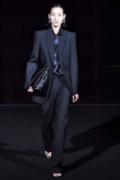 Shop Balenciaga Virgin Wool Blazer In Black