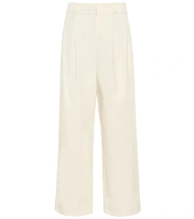 Shop Brunello Cucinelli Cotton And Wool Twill Pants In Beige