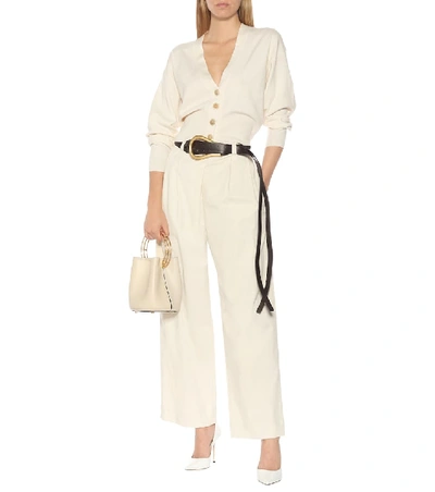 Shop Brunello Cucinelli Cotton And Wool Twill Pants In Beige