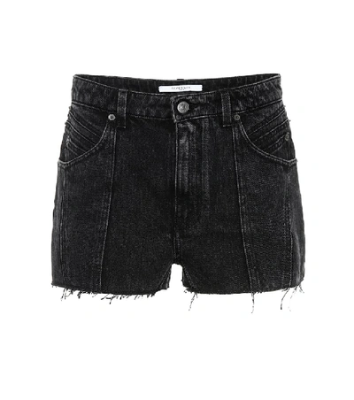 Shop Givenchy Denim Shorts In Black